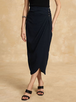 Kazo - Navy Blue Miriam Skirt
