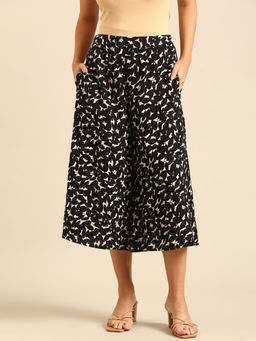 De Moza - Black Women's Casual Culottes