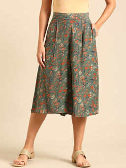 De Moza - Green Women's Casual Culottes