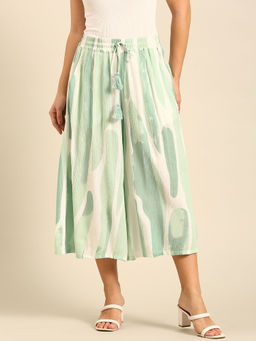 De Moza - Light Green Women's Casual Culottes