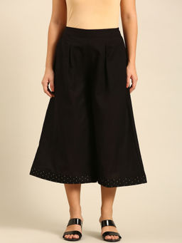 De Moza - Black Women's Casual Culottes