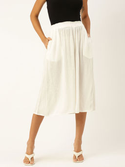De Moza - Off White Women's Casual Culottes