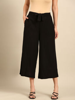 De Moza - Black Women's Casual Culottes