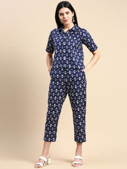 De Moza - Indigo Women's Printed Casual Pant