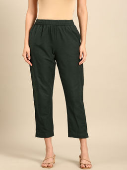 De Moza - Green Women's Casual Pant