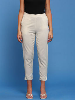 De Moza - Off White Women's Casual Pant