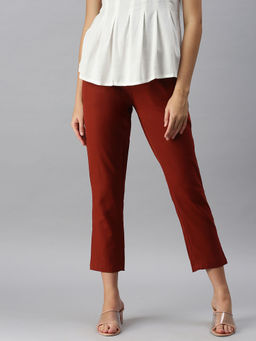 De Moza - Brick Red Women's Casual Pant