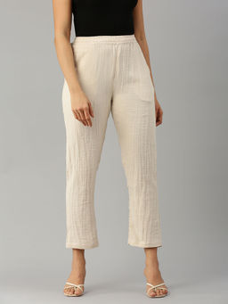 De Moza - Off White Women's Casual Pant