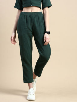 De Moza - Green Women's Casual Pant