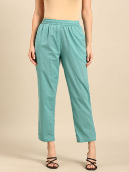 De Moza - Sea Green Women's Casual Pant