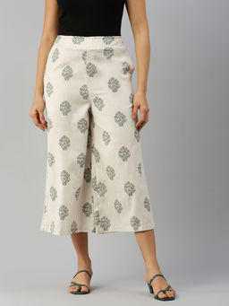 De Moza - Off White Women's Casual Palazzo