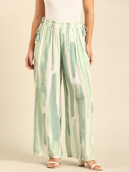 De Moza - Light Green Women's Casual Palazzo