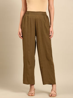 De Moza - Olive Women's Casual Palazzo