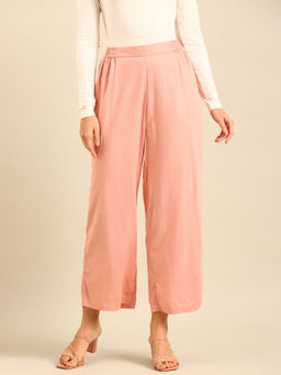 De Moza - Dusty Pink Women's Casual Palazzo