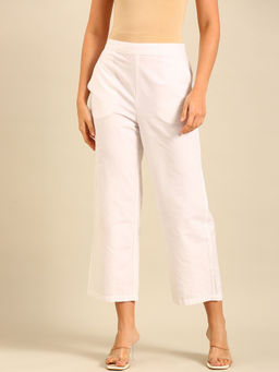 De Moza - White Women's Casual Palazzo
