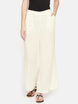 De Moza - Off White Women's Casual Palazzo