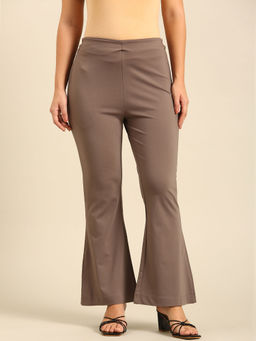 De Moza - Taupe Women's Casual Palazzo