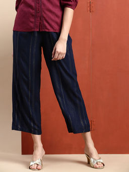 De Moza - Navy Blue Women's Casual Palazzo