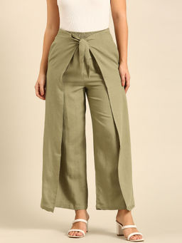 De Moza - Mint Green Women's Casual Palazzo