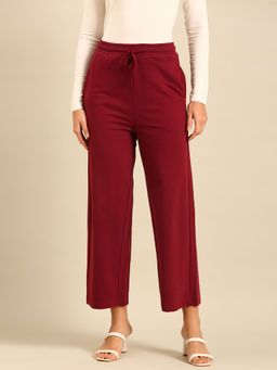 De Moza - Maroon Women's Casual Pant
