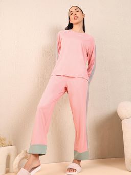 Sweet Dreams - Women Solid Top With Pyjama