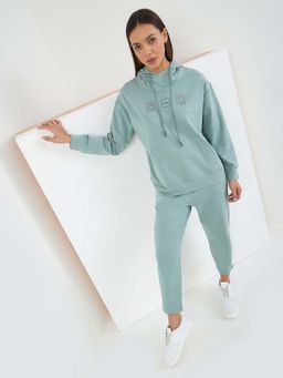 Sweet Dreams - Women Solid Tracksuit Green