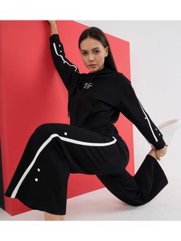 Sweet Dreams - Women Solid Top With Pyjama Black