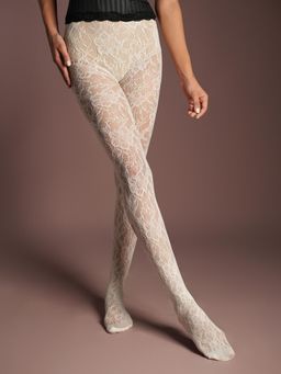 Theater - Women Elizabeth White Lace Stockings