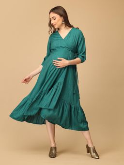 The Mom Store - Lagoon Swing Maternity Wrap Dress