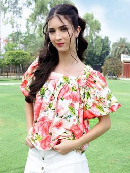 Sera - Premium Cotton Balloon Sleeve Top