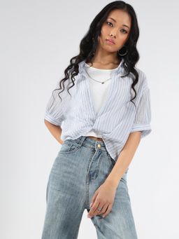 Sera - Oversized Korean Shirt With Tank Top (Set of 2)