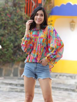 PEPPINOS - Multi-Color Printed Top