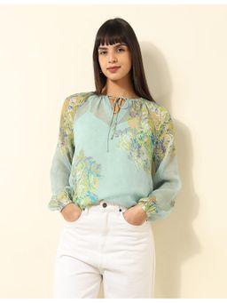 U.S. POLO ASSN. - Abstract Printed Chiffon Top