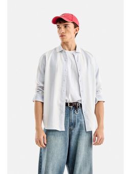Snitch - Light Blue Stripes Full Sleeves Regular Casual Shirt for Men