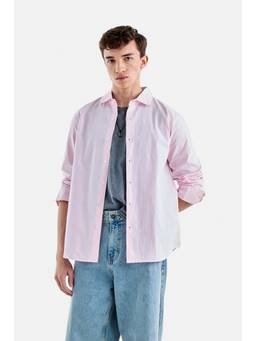 Snitch - Pink Stripes Full Sleeves Regular Shirt for Men