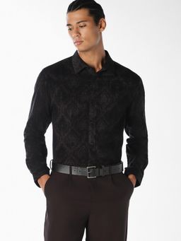 Jack & Jones - Men Printed Dobby Slim Fit Shirt