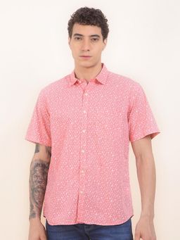 Cantabil - Slim Fit Pure Cotton Fabric Printed Pattern Casual Shirt