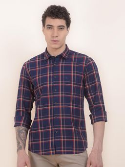 Cantabil - Slim Fit Pure Cotton Fabric Checks Pattern Casual Shirt