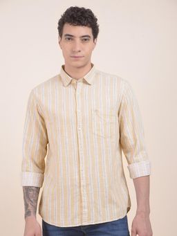 Cantabil - Slim Fit Pure Cotton Fabric Striped Pattern Casual Shirt