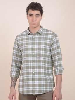 Cantabil - Slim Fit Pure Cotton Fabric Checks Pattern Casual Shirt