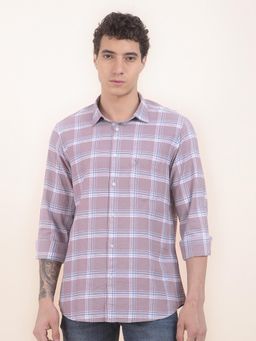 Cantabil - Slim Fit Pure Cotton Fabric Checks Pattern Casual Shirt