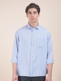 Cantabil - Slim Fit Pure Cotton Fabric Checks Pattern Casual Shirt