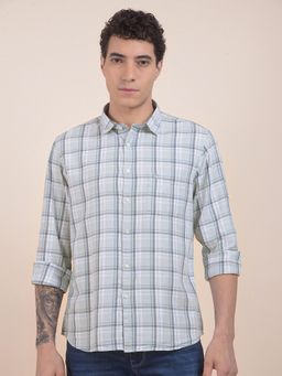 Cantabil - Slim Fit Pure Cotton Fabric Checks Pattern Casual Shirt