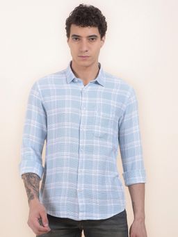 Cantabil - Slim Fit Pure Cotton Fabric Checks Pattern Casual Shirt