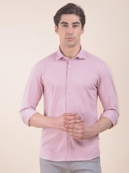 Cantabil - Slim Fit Polyester Stretch Fabric Solid Pattern Casual Shirt