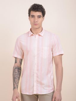 Cantabil - Slim Fit Pure Cotton Fabric Striped Pattern Casual Shirt