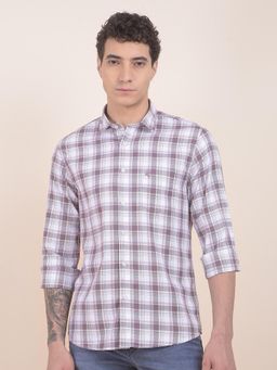 Cantabil - Slim Fit Pure Cotton Fabric Checks Pattern Casual Shirt