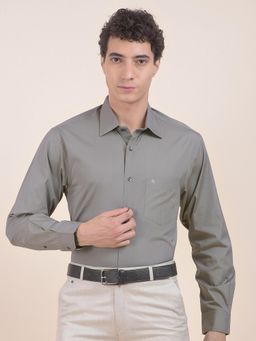 Cantabil - Slim Fit Cotton Fabric Solid Formal Shirt For Men