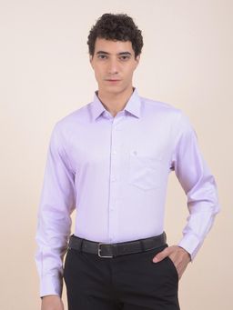 Cantabil - Slim Fit Pure Cotton Fabric Self Design Formal Shirt For Men