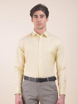 Cantabil - Regular Fit Pure Cotton Fabric Checks Pattern Formal Shirt For Men